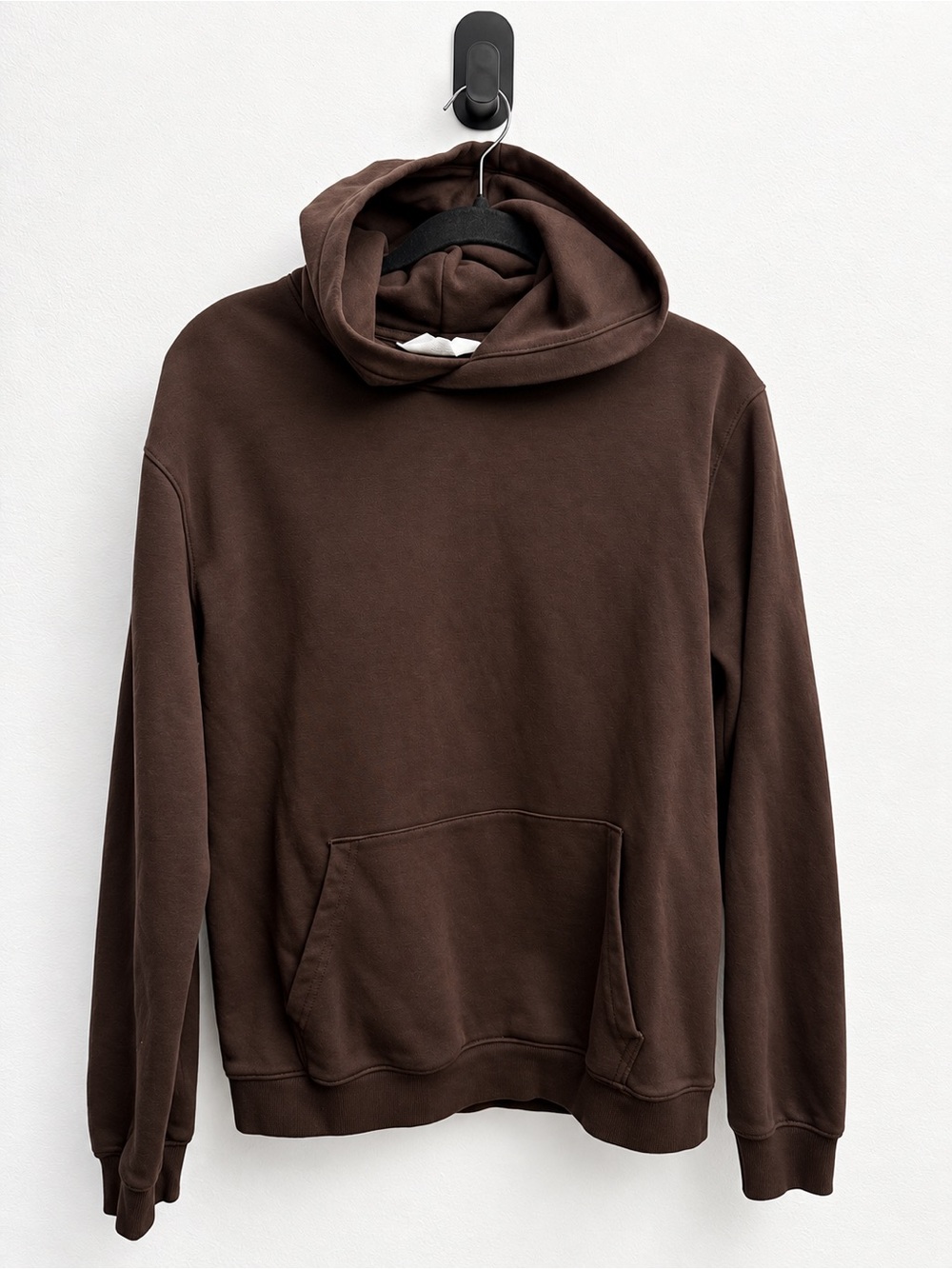 H&M Men’s Brown Pullover Hoodie Minimalist Casual Sweatshirt